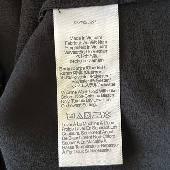 NWT, Madewell Women’s Long-Sleeve Tie-Neck Semisheer Top True Black, Size Medium - Picture 10 of 10